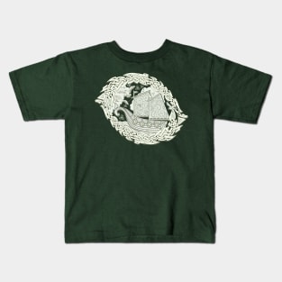 Ancient Viking sailboat Kids T-Shirt